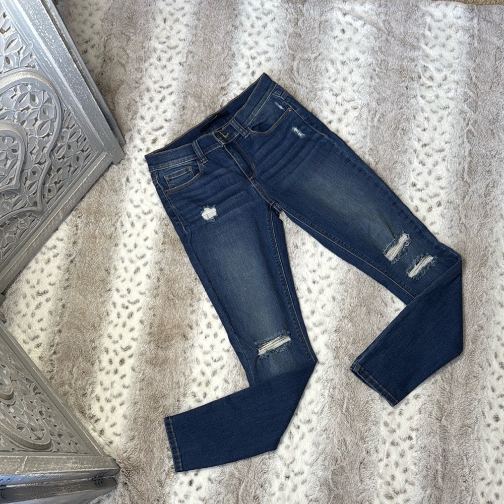 Harper distressed skinny jeans size 26 midwash denim staple low key luxe classic